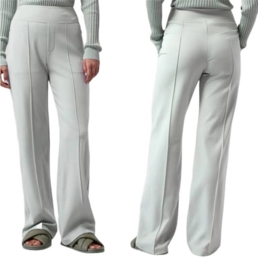 Athleta Eastbound Wide Pants Light Gray size 4P